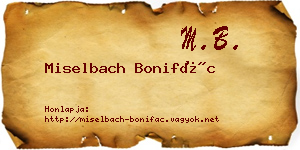 Miselbach Bonifác névjegykártya